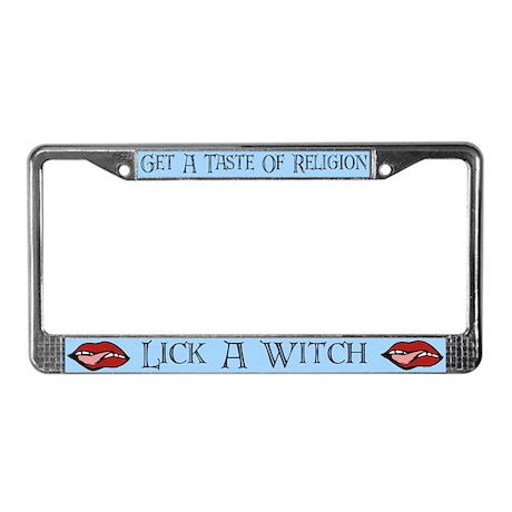 Witch licensd plate frame